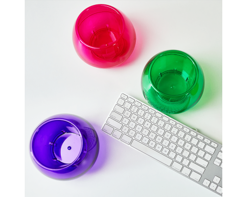 Flowerpot "Sphere" d10cm (green transparent)