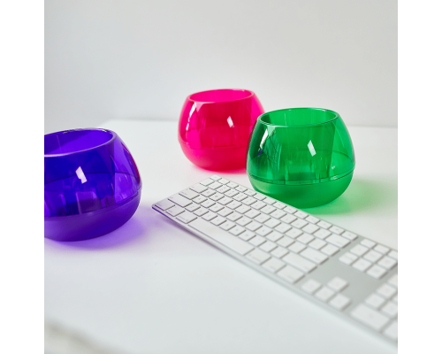 Flowerpot "Sphere" d10cm (green transparent)
