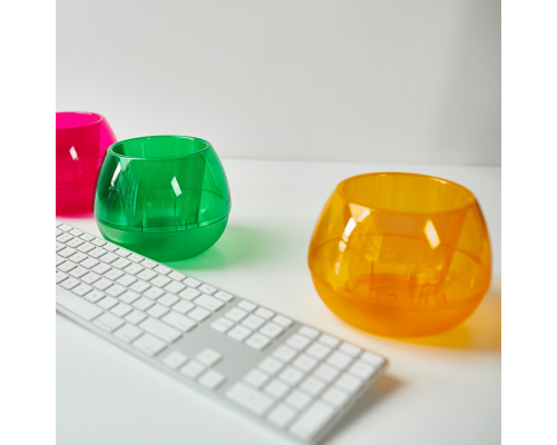 Flowerpot "Sphere" d10cm (green transparent)