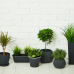 Flowerpot "Rattan" with tray 12x11cm (granite)