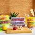 Food storage container rectangular 2,5L (transparent / lilac)