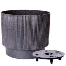 Вазон "Осло" зі вставкою d12см. (граніт WOOD)