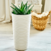Flowerpot "Fusion" with insert d22x41,5cm (white rose)