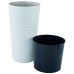 Flowerpot "Fusion" with insert d22x41,5cm (white rose)