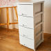 Chest "Rattan" on 4 drawers (white rose)