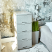 Chest "Rattan" on 4 drawers (white rose)