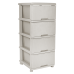 Chest "Rattan" on 4 drawers (white rose)