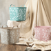 Basket "Practic" with decor (Fleur: cocoa)