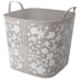 Basket "Practic" with decor (Fleur: cocoa)