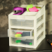 Organizer with sections for 3 drawers (white rose / transparent)