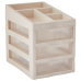 Organizer with sections for 3 drawers (white rose / transparent)