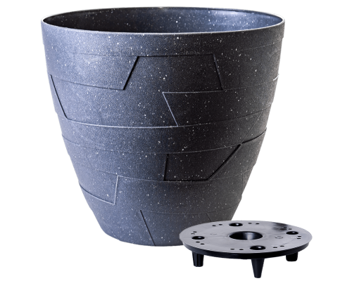 Flowerpot "Ceramo" with insert d14,5x13cm (granite concrete)