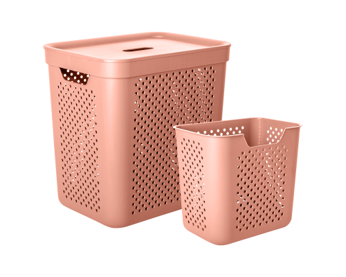 Basket "Simple" with organizer 35L (caramel)