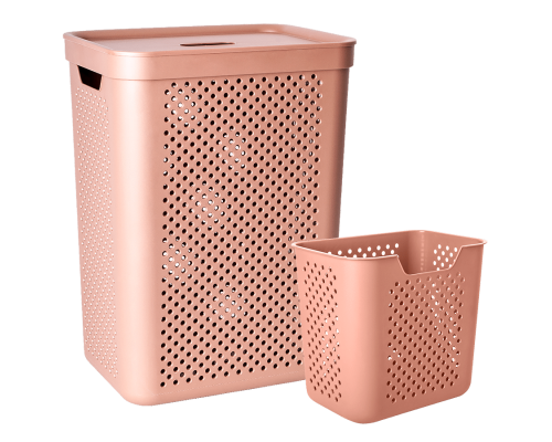 Basket "Simple" with organizer 45L (caramel)