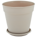 Flowerpot "Gloria" with tray 14,5x14cm (cocoa)
