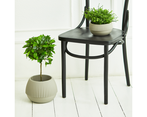 Flowerpot "Boho" low d18cm (cocoa)
