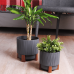 Flowerpot "Oslo" with insert and decorative stand d20cm (granite)