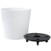 Flowerpot "Fusion" with insert low d42x40cm (white)