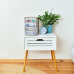 Flowerpot "Deco" with insert 13x12,5cm (gray blue / white)