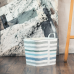 Basket "Practic" with decor (Lines light blue)