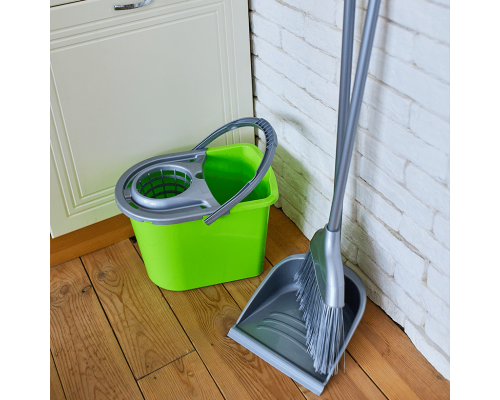 Set of broom and scoop "Euro" (gray / gray)