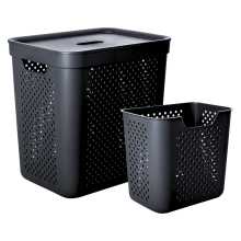 Basket "Simple" with organizer 35L (black)