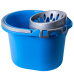 Pail for cleaning 15L with wringer (light blue / gray)