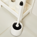 Toilet brush with stand "Optima" (white / black)