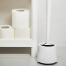 Toilet brush with stand "Optima" (white / black)
