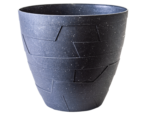 Flowerpot "Ceramo" with insert d24,5x22cm (granite concrete)