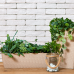 Flowerpot "Rattan" balcony with insert 50x18cm (creamy)
