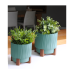 Flowerpot "Oslo" with insert and decorative stand d20cm (green)