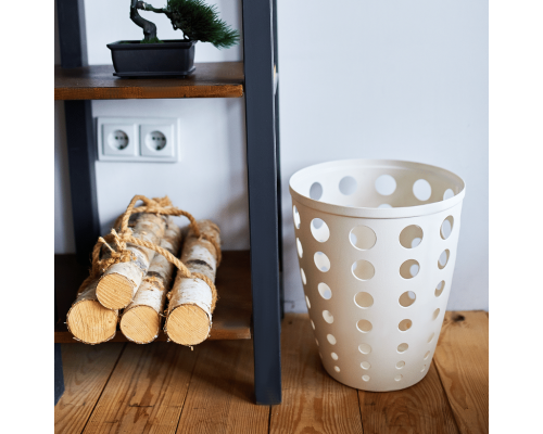 Waste paper bin "Euro" 13,5L (white rose)