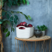 Basket "Jute" S (white rose)