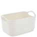 Basket "Jute" S (white rose)