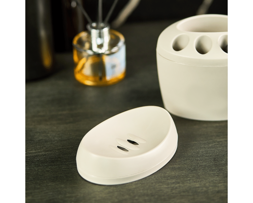 Soap dish set (white rose)