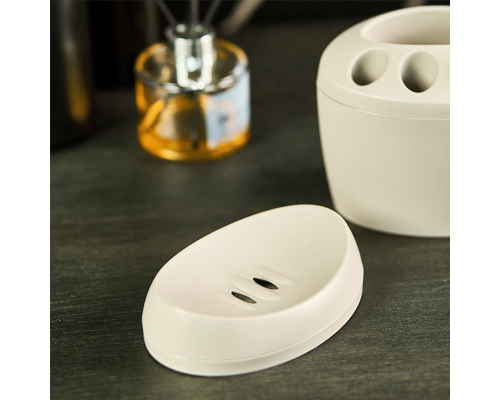 Soap dish set (white rose)