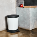 Garbage bin with pedal 10L (white)