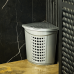 Laundry bin corner 45L (gray)