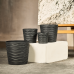 Flowerpot "Fusion" with insert low d12x11cm (granite)