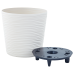 Flowerpot "Fusion" with insert low d12x11cm (white rose)