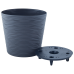 Flowerpot "Fusion" with insert low d12x11cm (granite)