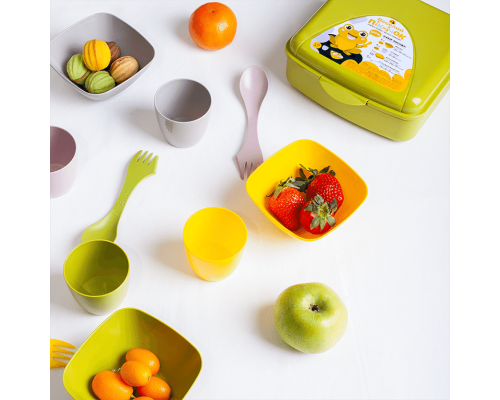 Набір посуду "Веселий пікнічок" на 4 персони (кольоровий)