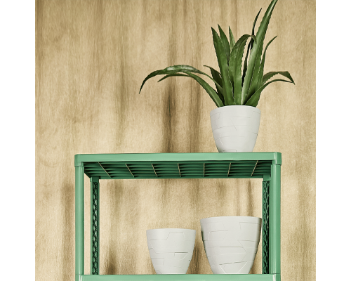 Flowerpot "Ceramo" with insert d14,5x13cm (cocoa concrete)