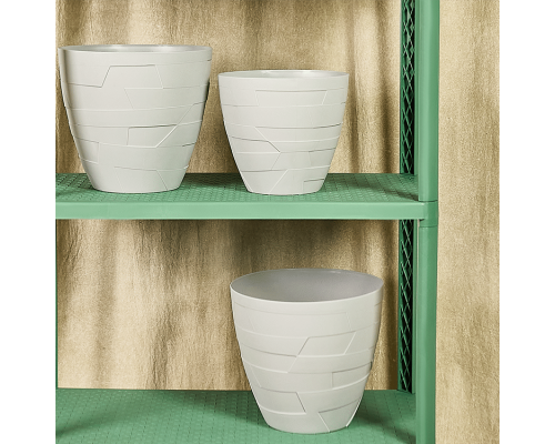 Flowerpot "Ceramo" with insert d14,5x13cm (cocoa concrete)