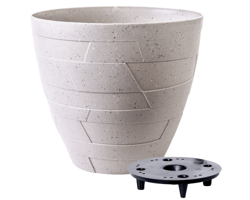 Flowerpot "Ceramo" with insert d14,5x13cm (cocoa concrete)