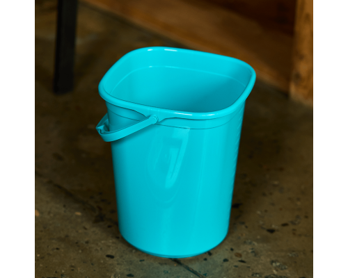 Pail "Smart" with lid 9L (turquoise)
