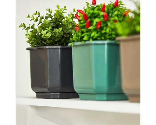 Flowerpot "Dama" balcony 50x18cm (granite)