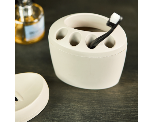 Toothbrush holder (white rose)