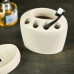Toothbrush holder (white rose)